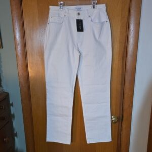 NWT Kate Spade Straight Leg Denim Pants, Fresh White, Size 29